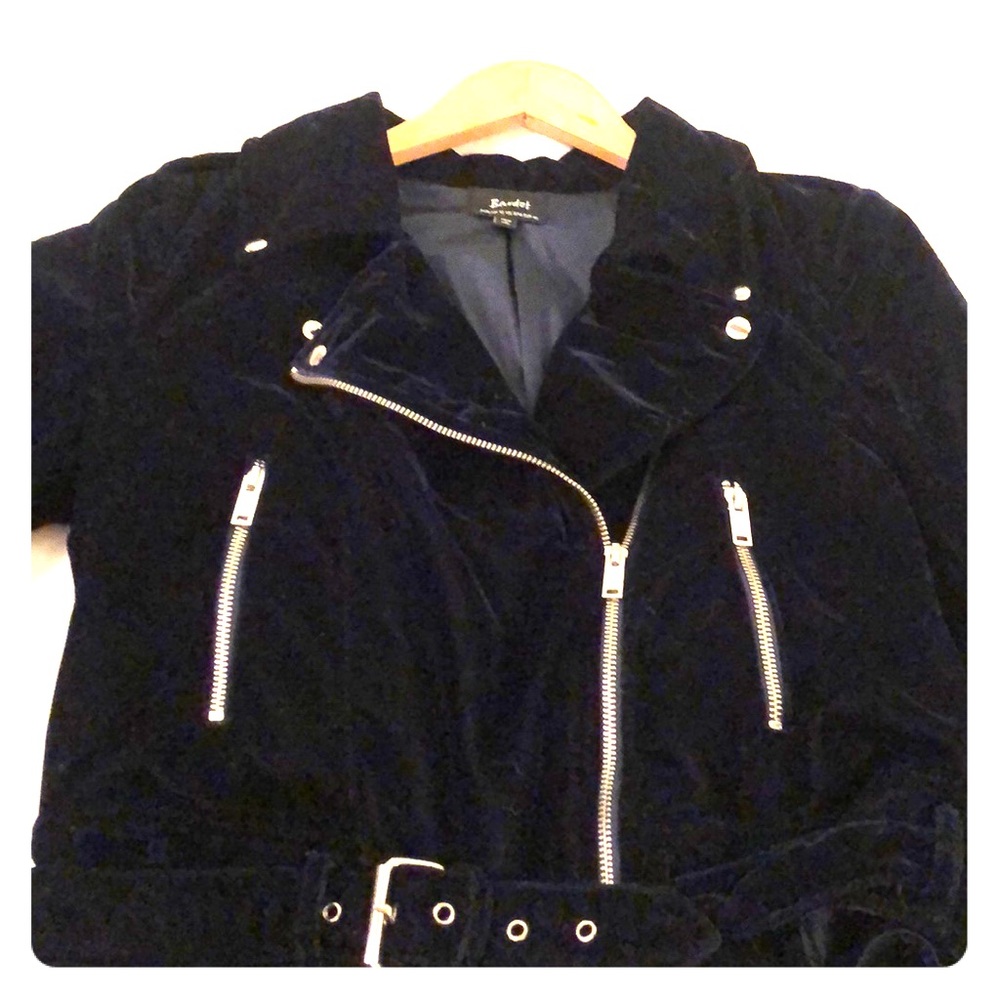 Motorcycle style cropped jacket